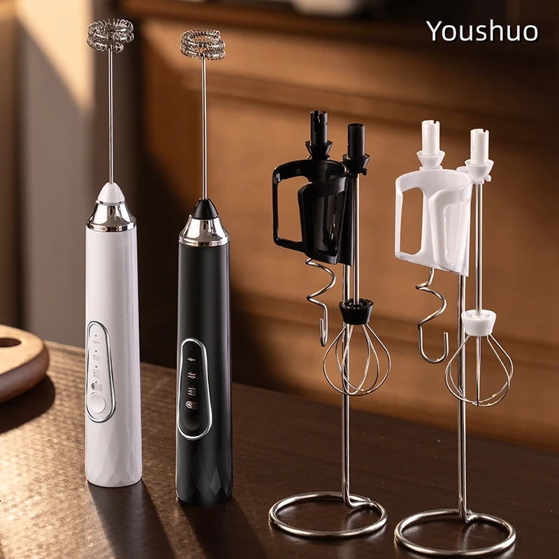 우유 거품기, 커피 거품기, 라떼용 핸드헬드 폼 메이커, 충전식 전동 우유 거품기, 핸드헬드 음료 믹서, 선물 아이디어