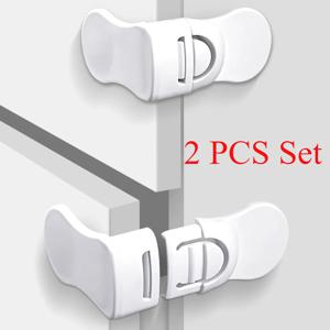 2pcs 아기 안전 잠금 Anti-pinch Hand Kids 보안 버클 자체 접착 다용도 서랍 캐비닛 냉장고 방지 애완 동물