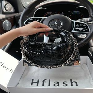 HFlash 여성용 핸드백 레트로 스타일 다이아몬드 그리드 숄더백 통근 및 캐주얼 사용을 위한 작은 향수 스타일 크로스바디 백