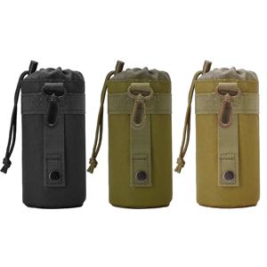 야외 Molle 물병 가방 랙, 캠핑 하이킹 자전거 병 가방, 당기는 로프, 다기능 병 가방