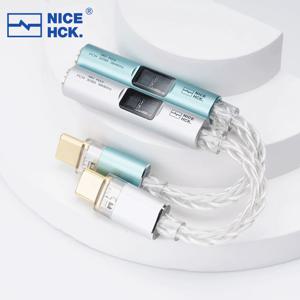 NICEHCK NK1 MAX 어댑터 케이블 CX31993 디코딩 칩 MAX97220 OP-AMP HiFi 휴대용 Type-C 3.5mm DAC 증폭기 은도금 와이어
