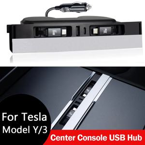 테슬라 모델 Y 주니퍼 2026 리트랙터블 센터 콘솔 USB 허브 모델 3 하이랜드 폰 충전기 고속 충전 도킹 스테이션