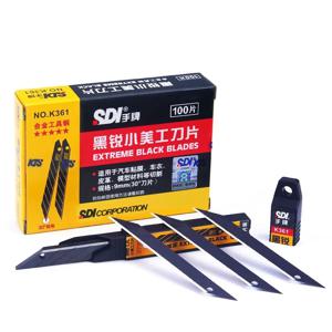 SDI 9mm 소형 아트 블레이드 30도 날카로운 각도 블랙 블레이드 자동차 내마모성 필름 조각 블레이드 K361/1361 유틸리티 나이프