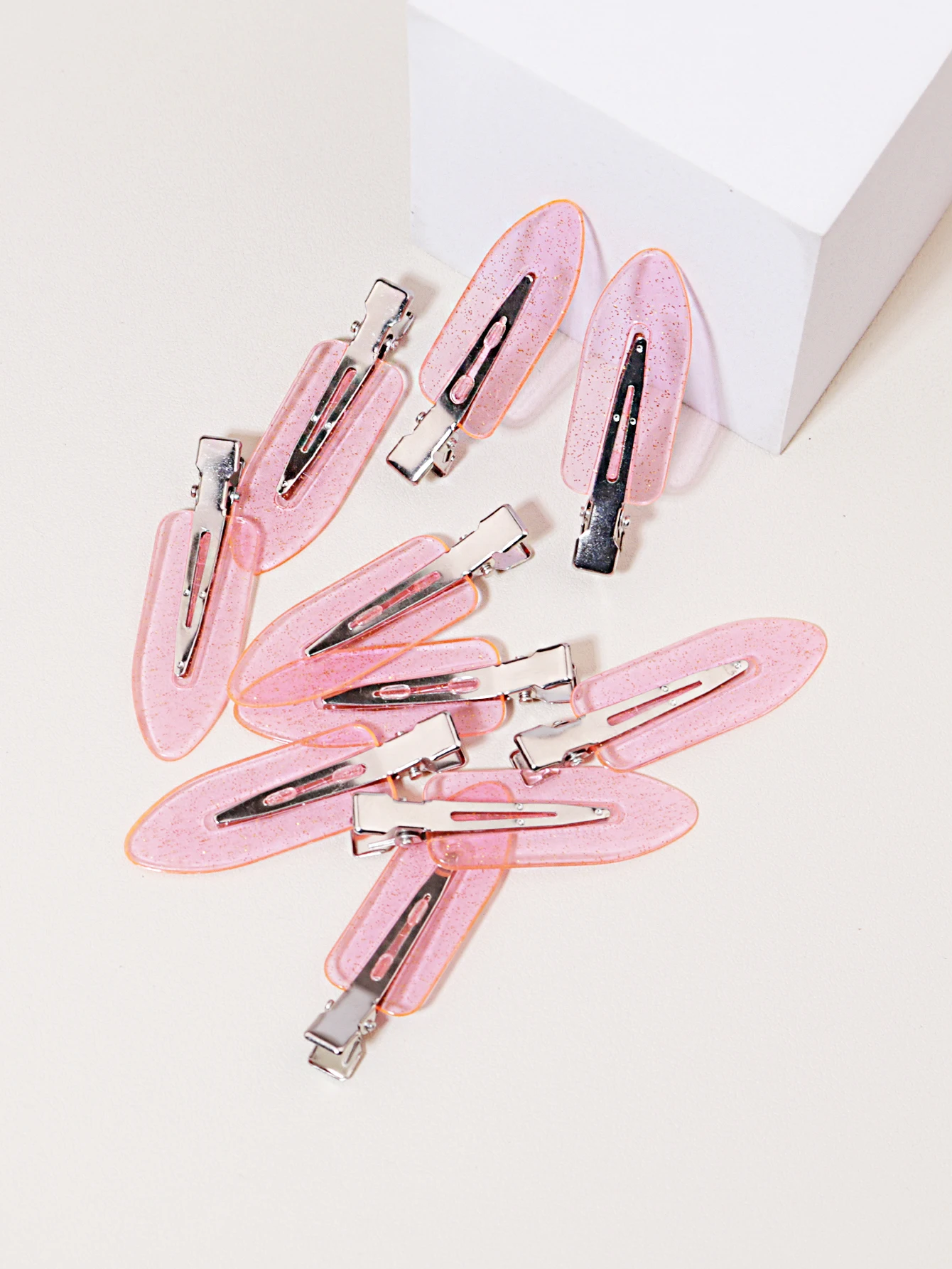 10pcs 원활한 패션 소녀 투명 헤어 클립, 메이크업 얼굴 액세서리 클립 스타일링 헤어 클립 실제 머리 가발에 대한 특별