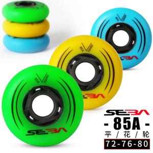 85A 오리지널 SEBA 슬라럼 인라인 스케이트 휠 어린이를위한 62mm 64mm 68mm 70mm 성인 72mm 76mm 80mm 롤러 스케이트 타이어 8 개/몫