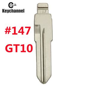 키채널 10개/몫 KD 키 블레이드 # 147 GT10 금속 블랭크 언컷 플립 XHORSE 원격 키 블레이드 IVECO용 KEYDIYInterior 부품