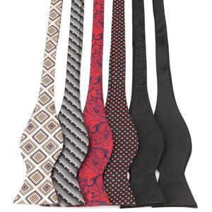자기 Bowtie 남자 페이즐리 넥타이 패션 자카드 솔리드 컬러 Bowtie 조정 가능한 연회 웨딩 정장 드레스 셔츠 핸드 타이 Self Cravat