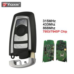 YIQIXIN 원격 자동차 키 BMW CAS4 F 3 5 7 시리즈 E90 E92 E93 E60 X5 F10 F20 F30 F40 새로운 5 7 시리즈 315/434/868Mhz pcf7945