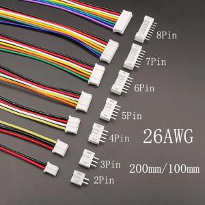 5세트 미니 소형 마이크로 JST 2.0mm PH2.0 남성 여성 커넥터 2/3/4/5/6/7/8핀 플러그(터미널 와이어 포함) 케이블 소켓 26AWG