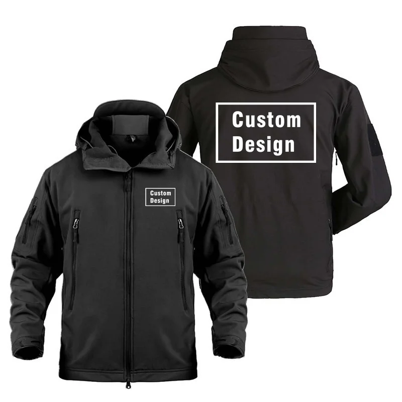 사용자 정의 디자인 지원 사용자 정의 Diy 로고 여러 포켓 양털 따뜻한 SoftShell 재킷 남성용 군사 야외 남자 코트