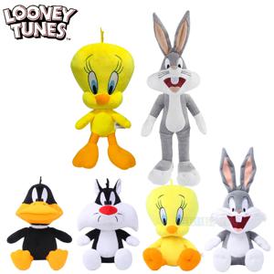 새로운 20cm 정품 루니툰즈 버그스 버니 봉제인형 클래식 32cm 트위티 Q 시리즈 로라 버니 다피 만화 봉제인형