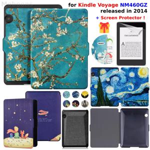 Kindle Voyage 2014 NM460GZ 케이스, PU 가죽 북커버, 자동 웨이크/슬립 기능 보호 케이스, 전자책 Kindle 액세서리, 스킨