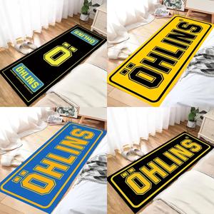 O-Ohlins 오토바이 카펫 차고 매트 레이싱 쿨 모토 디스플레이 오토바이 디스플레이 매트 미끄럼 방지 홈 인테리어 러그