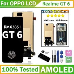 6.78인치 AMOLED 리얼미 GT6 RMX3851용 LCD 디스플레이 터치 스크린 디지타이저 어셈블리 GT 6 디스플레이 수리 부품