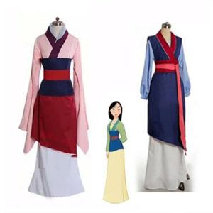 새로운 영화 Hua Mulan 드레스 블루/레드 드레스 공주 드레스 소녀/여성 성인 코스프레 의상 맞춤 제작 할로윈 무대 의상