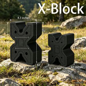 X-블록 바이포드 슈팅 레스트 블록 마운트 경량 휴대용 슈팅 클램프 EVA 폼 방수 사냥용 반동 감소 장치