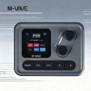 새로운 M-VAVE 미니 포켓 기타 베이스 앰프(1.54인치 LCD 컬러 스크린 포함) 1450mAh APP 제어 다기능 데스크탑 효과 프로세서