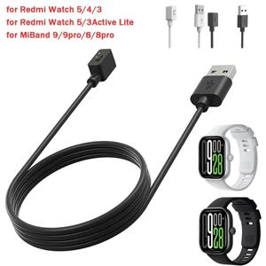 레드미 워치 5 액티브 5라이트 4 3 액티브 밴드 2용 USB 마그네틱 충전 케이블 샤오미 미 밴드 9 8 프로 액티브용 충전 케이블