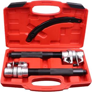 코일 스프링 압축기 공구 모터 자동차용 2개 세트 헤비듀티 맥퍼슨 스트럿 스프링 압축기 세트 (안전 브래킷 포함)