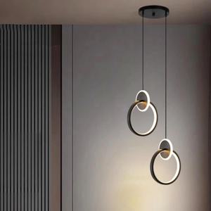 1개 모던 홈 데코 LED 조명 침실 램프 침대 옆 펜던트 조명 LED 샹들리에 행잉 조명 실내 조명