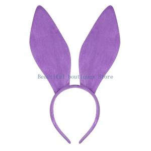 U4LF 어린이 코스프레 토끼 머리띠 파티 용 할로윈 모자를 쓰고 있죠 음악 축제 사진 부스 소품 소녀 사진 소품