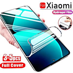 샤오미 포코 X6 F6 X5 F5 M6 M7 X7 F7 프로 소프트 스크린 보호필름 레드미 노트 12 13 9 10 11 15 14 프로 10C용 하이드로겔 필름 3-5개