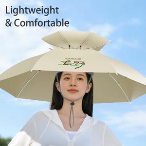 머리에 착용하는 우산 모자 |   핸즈프리 자외선 차단 |   통기성 좋고 시원하며 답답하지 않음 |   다양한 야외 상황에 이상적
