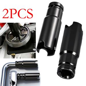 2pcs 52/58 전기톱 클러치 제거 소켓 렌치 1/2 인치 드라이브 인터페이스 3 클로 두꺼운 소켓 클러치 슬리브 블랙