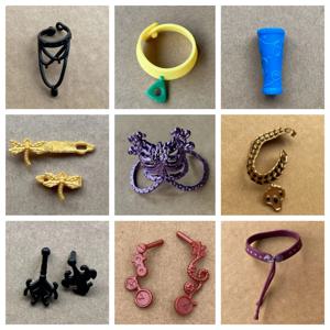 몬스터 인형 날개 펜 목걸이 머리핀 허리띠 DIY 인형 개성 장식 캔디 컬러 인형 액세서리