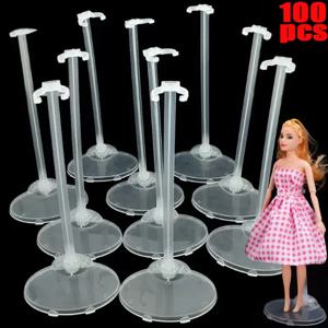10-100PCS 인형용 투명 스탠드 지지대, 투명 컬러 장난감 피규어 디스플레이 홀더, 마네킹 모델 지지대