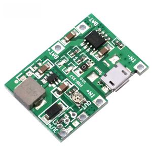 듀얼 모듈 TP4056 MT3608 리튬이온 18650 충전 보드(부스트 컨버터 포함, 3.7V-4.2V에서 5V-12V로, 파워 뱅크/태양광 프로젝트용)