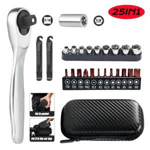 1/4인치 미니 라쳇 렌치 드라이브 라쳇 72톱니 드라이브 소켓 및 스크루드라이버 육각 토크 렌치 다기능 수공구 수리 도구