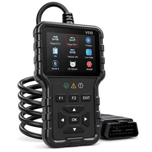 V510 프로페셔널 OBDII 진단 스캐너, 엔진 고장 코드 리더, 실시간 데이터 스트림, I/M 준비 상태 확인, 프리즈 프레임, 차량 정보