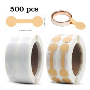 500pcs 쥬얼리 가격표 쥬얼리 태그 자체 접착식 흰색 빈 가격표 목걸이 귀걸이 팔찌 가격 원형 라벨