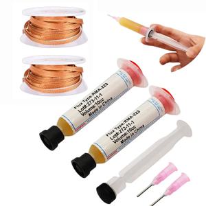 RMA-223 로진 솔더링 플럭스 10cc, 고점도, 저연기, 잔류물 없음, 컴퓨터 칩 PCB BGA PGA 휴대폰 수리 도구용