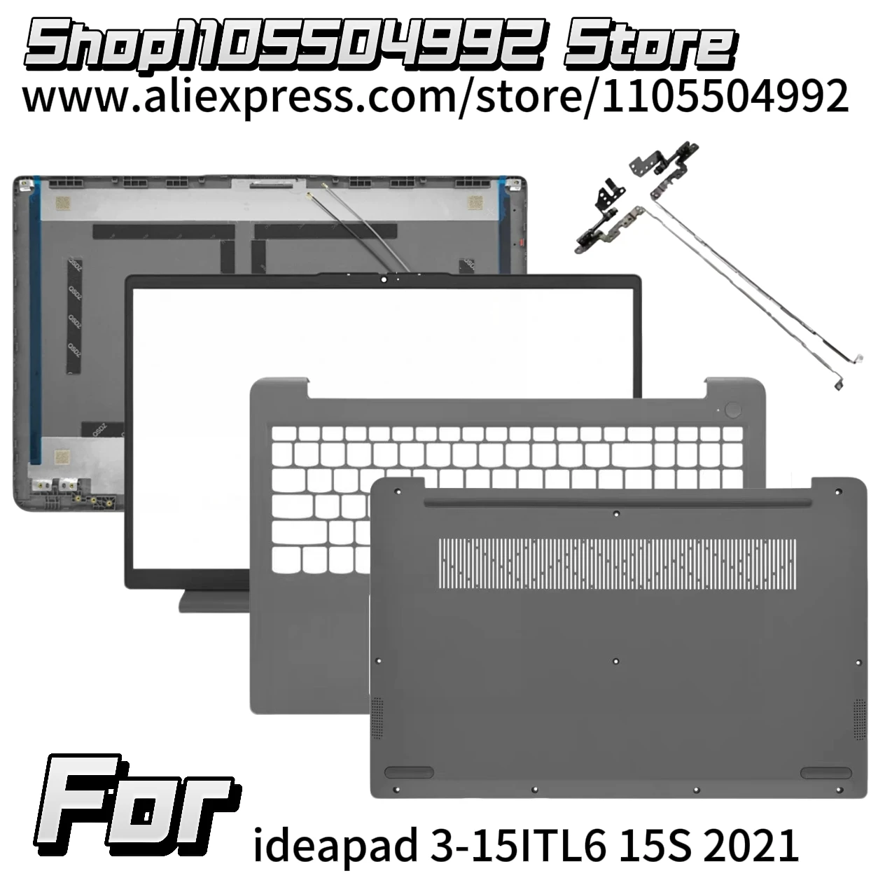 IdeaPad 3 15ALC6 15ITL6 15ADA6 2021 노트북 LCD 뒷면 커버 전면 베젤 손목 받침대 하단 케이스 경첩의 새로운 기능
