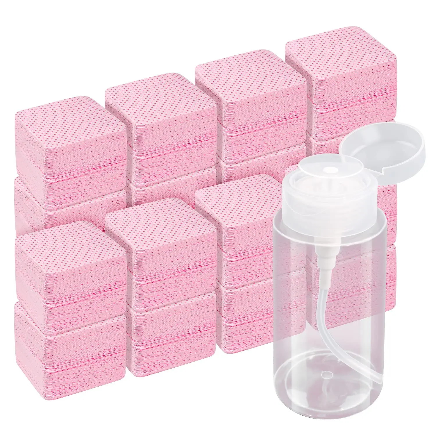 20/600Pcs 보풀 없는 네일 와이프 젤 클렌징 티슈 알루미늄 프리 네일 폴리쉬 리무버 패드 (네일아트 뷰티 클리닝 케어 도구)