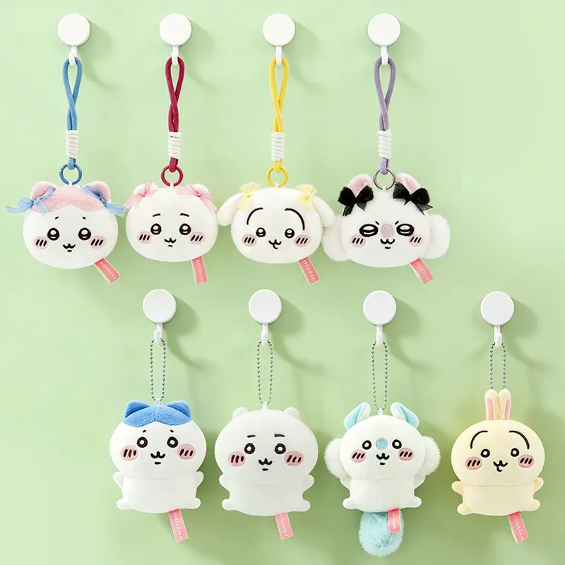 오리지널 치이카와 애니메이션 플러시 인형 귀여운 우사치 키체인 하치와레 키링 봉제 펜던트 백팩 장식품 장난감 생일 선물
