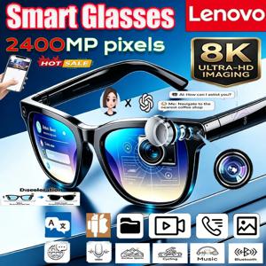 Lenovo 8K 2400MP AI 스마트 안경, 핸즈프리 통화, AI 챗 번역, 음악 재생 기능, 스마트 선글라스, 전자 제품