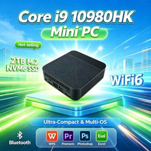 2026 미니 PC, 윈도우 11 프로, 코어 i9-10980HK, 소형 포켓 컴퓨터, 32GB RAM, 1TB/2TB SSD, 4K 60Hz, Wi-Fi 6, 블루투스 5.2, 게이밍 데스크톱 PC