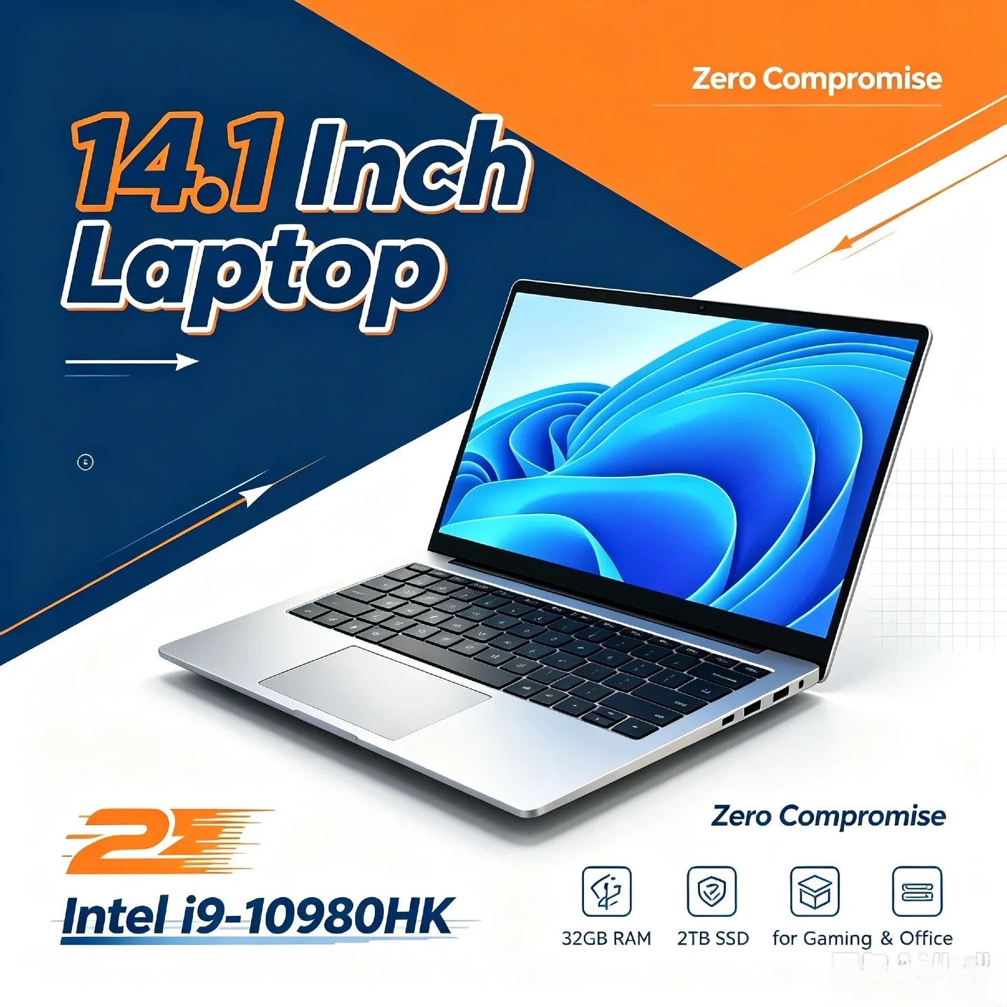 8C 16T, 2.4GHz/5.3GHz, 16MB, 45W, Core i9 10980HK, Intel, 14.1인치, Pro 노트북, 32GB RAM, 2TB M.2 SSD, 게이밍 노트북, 사무용, 고속, 새 제품