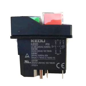 KJD32D KEDU 250V 마그네틱 드릴 전동 공구 액세서리 용 방수 전자기 스위치 5 핀