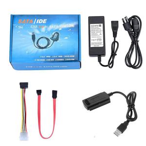 SATA to USB 2 SATA IDE 어댑터 케이블 PATA IDE to USB 변환기(AC 어댑터 포함 2.5 3.5인치 SSD HDD 지원) Windows MAC OS