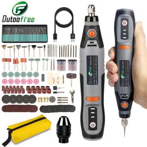 USB 무선 로타리 도구 Dremel 드릴 조각 펜 전기 3 속도 미니 무선 드릴 액세서리 세트 8500r-21000rpm