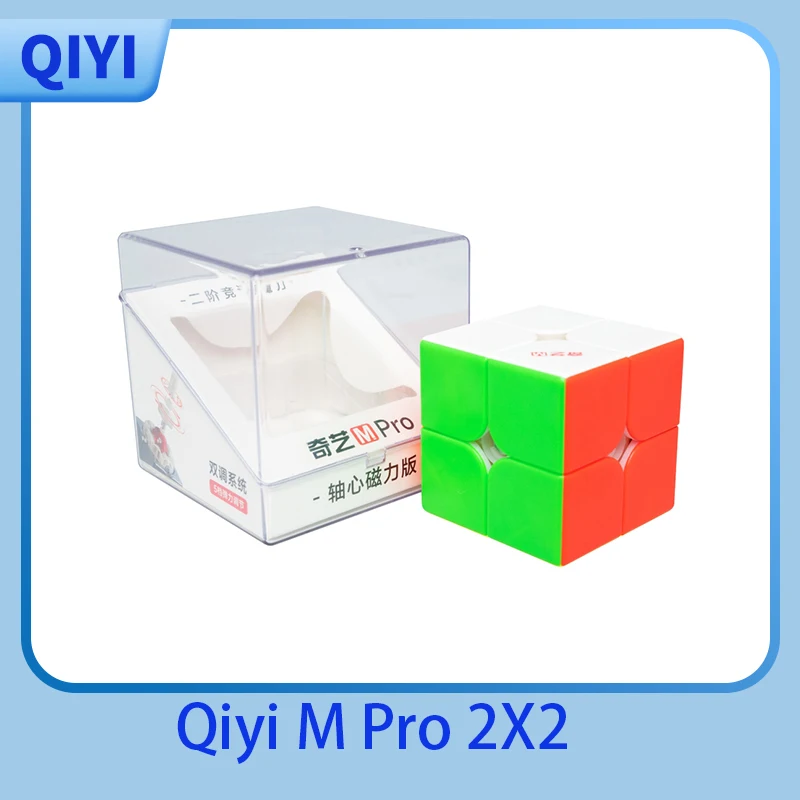 QiYi M Pro 2x2 볼 마그네틱 매직 스피드 큐브 스티커리스 전문가용 피젯 토이 Qiyi 2x2 M 큐보 마히코 퍼즐