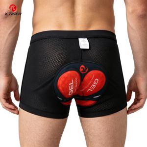 X-Tiger 사이클링 반바지, 통기성 메쉬 충격 방지 사이클링 속옷, 5D 프로 두꺼운 젤 패드 사이클링 반바지