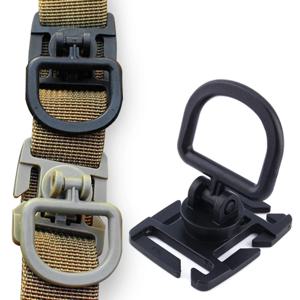 4Pcs 360 회전 D-링 클립 MOLLE 웨빙 부착 배낭 용 전술 가방 액세서리 D-링 Grimloc 잠금 D-링