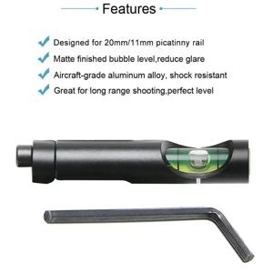 사냥 정신 버블 레벨 광학 범위 마운트 11mm/20mm Picatinny 레일 Rifel 범위 레벨링 도구 키트 사냥 액세서리