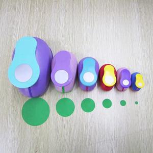 1PCS(5cm,3.8cm,2.5cm) 둥근 모양 공예 펀치 세트 어린이 수동 DIY 구멍 펀치 cortador de papel de 스크랩북 서클 펀치
