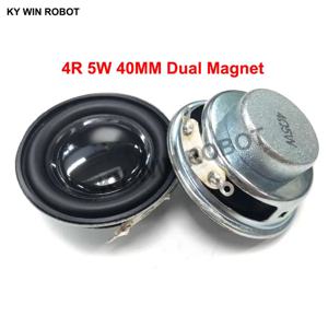 2 개/몫 듀얼 자석 풀 레인지 스피커 5W 4Ohm 40mm 18MM 고무 가장자리 라우드 스피커 DIY 증폭기 오디오 전자 부품